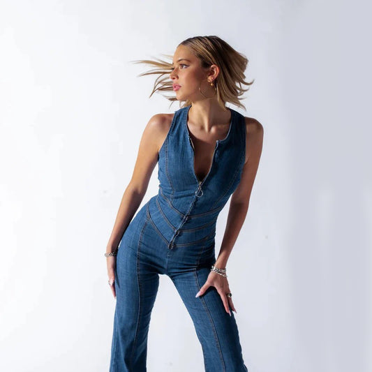Olivia Bodycon backless heart jumpsuit