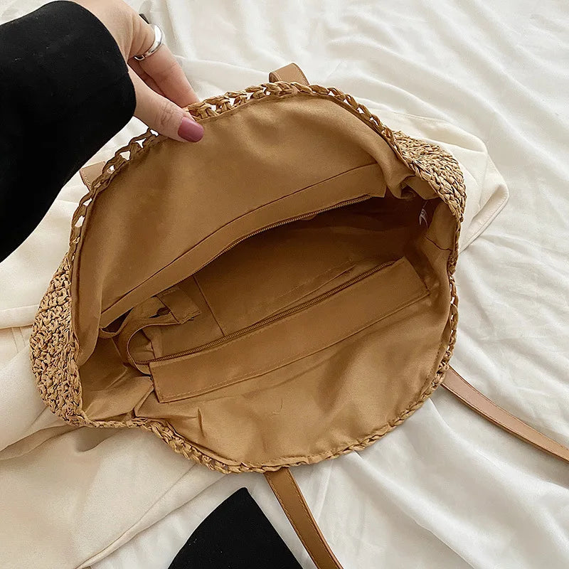 Summer Straw Shoulder Bag