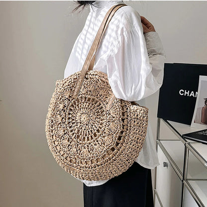 Summer Straw Shoulder Bag