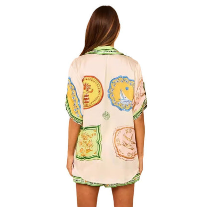 Elinor | Loose Satin Suit