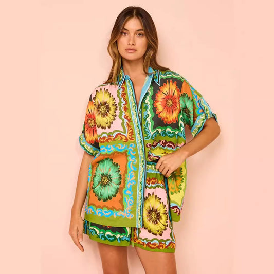 Juliette | Linnen Flower Printed Set