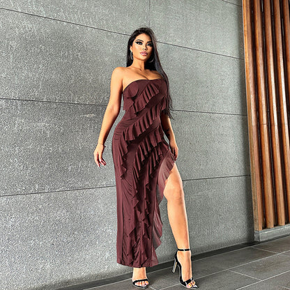 Megan Backless Split Dress
