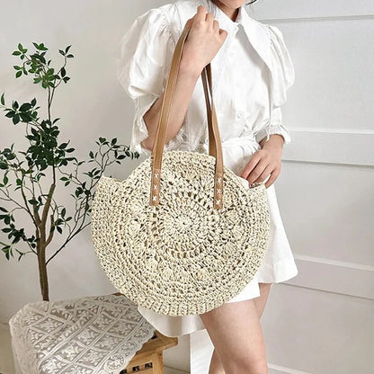 Summer Straw Shoulder Bag