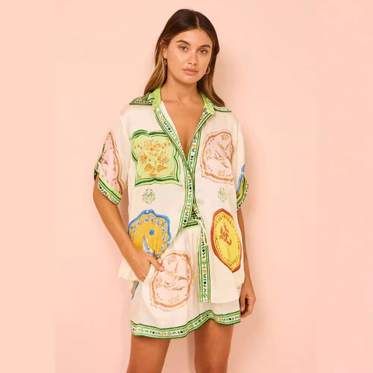 Elinor | Loose Satin Suit