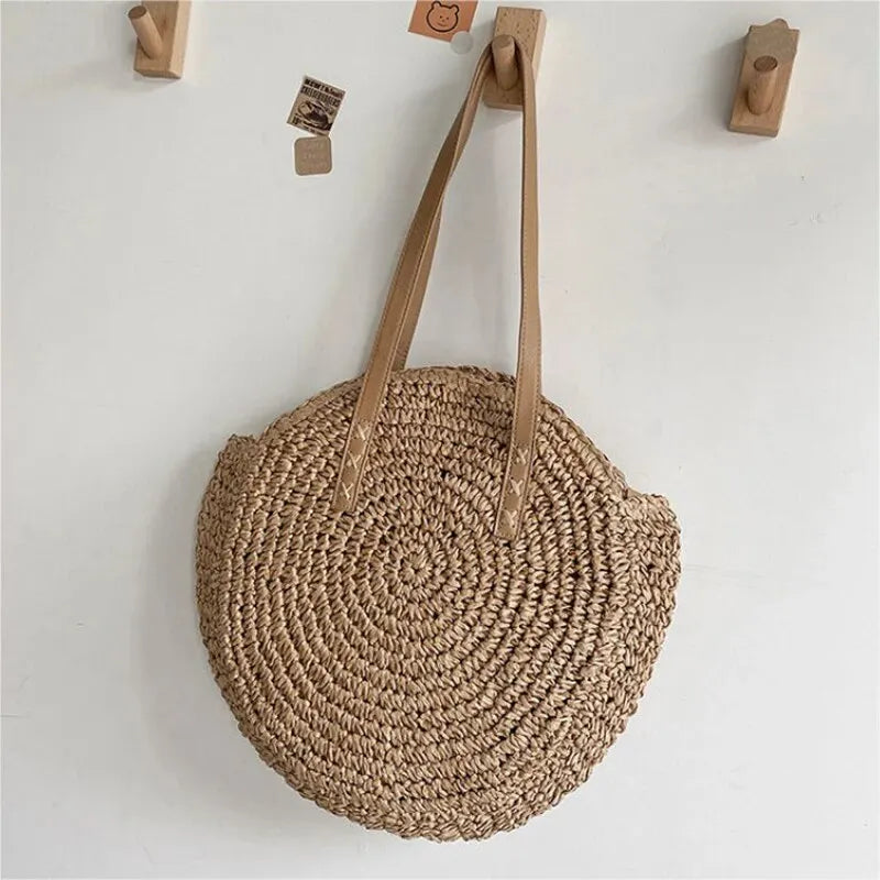 Summer Straw Shoulder Bag