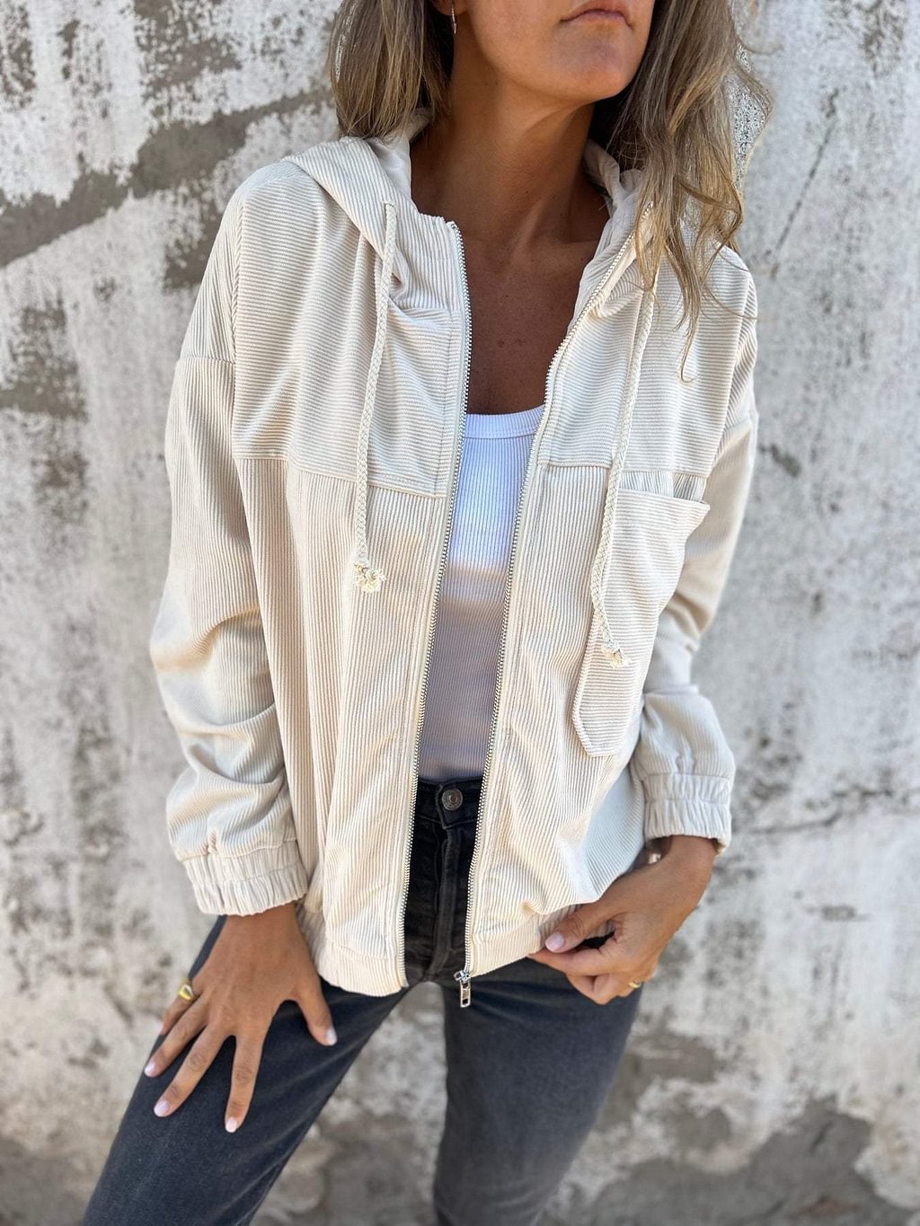 Lauren Hooded Zip-up Jacket